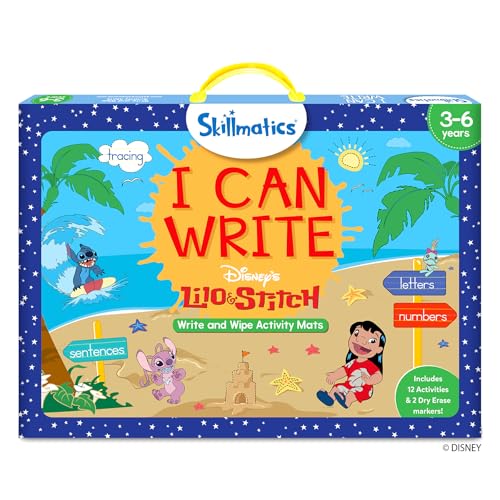 Skillmatics I Can Write Disney's Lilo & Stitch - Reusable Preschool Learning Activities, Educational Toy and Game, Back to School Supplies, Gifts for Students, Kids, Toddlers Ages 3, 4, 5, 6 - style: 9. I Can Write Disney's Lilo & Stitch