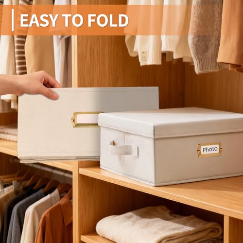 Aokeyee Photo Storage Box Holds 1700+ 4x6 Pictures | Photo Organizer Box | 8 Dividers | 24 Paperboard | with Blank Label - size: 1pc