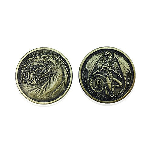 Norse Foundry Adventure Coins - A Set of 10 Metal Plated Novelty Coins in Dragon Style - Perfect for Any Roleplaying Game (RPG) or LARP Session - style: Dragons