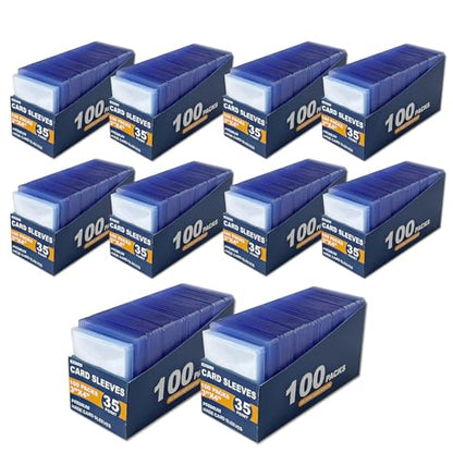 2000 Top Loaders for Cards for Baseball, Football, MTG Cards, Ultra-Clear Protectors for Trading Collectibles (1000 Hard Sleeves+1000 Soft Sleeves) - size: 1000 Hard Sleeves+1000 Soft Sleeves