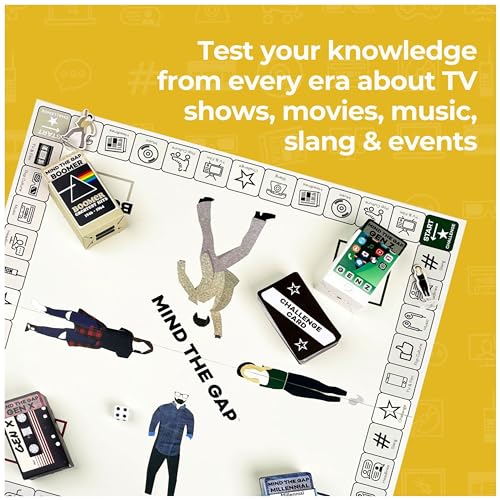 Spin Master Games, Mind The Gap Deluxe Trivia Game, A Board Game for All Generations, Play on Thanksgiving, Friendsgiving, Birthdays & Family Nights, 2-12 Players, for Ages 10 & Up - color: Mind the Gap Deluxe