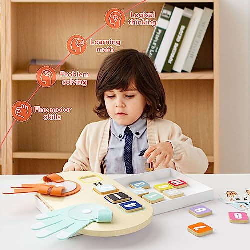TOP BRIGHT Educational Learning Number Toy for Toddler - Finger Counting Math Toys, Homeschool Supplies for Math Manipulates, Number Counting Blocks for Kids, Montessori Toy for 3 Year Old | Homeschool Supplies for Math Manipulates, Number Counting Blocks
