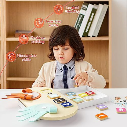 TOP BRIGHT Educational Learning Number Toy for Toddler - Finger Counting Math Toys, Homeschool Supplies for Math Manipulates, Number Counting Blocks for Kids, Montessori Toy for 3 Year Old | Homeschool Supplies for Math Manipulates, Number Counting Blocks