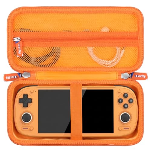 worfty Travel Carrying Case for Retroid Pocket 6/ G2/ 5/ 4/ 4pro Game Handheld Console (Case Only) - Hard Protective Carrying Storage Bag (Orange) - color: Orange