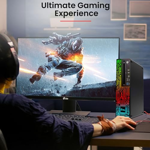 BTO RGB Gaming Desktop PC – Intel i5 8th Gen Processor – 16GB Ram – 512GB SSD – GeForce GT 1030 DDR5 – 22 inch Monitor – WiFi – Windows 11 Pro – Computer Tower for PC Gamer (Renewed)