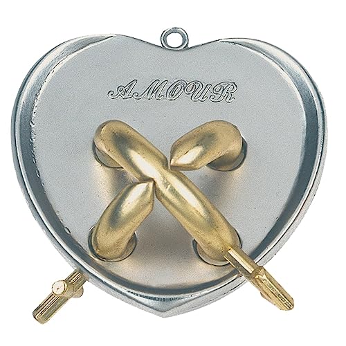 BePuzzled | Amour Hanayama Metal Brainteaser Puzzle Mensa Rated Level 5, for Ages 12 and Up