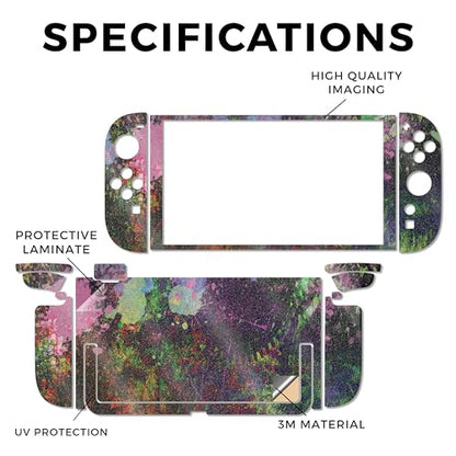 Glossy Glitter Gaming Skin Compatible with Nintendo Switch 2 Console Only - Paint Drip - Premium 3M Vinyl Protective Wrap Decal Cover - Easy to Apply | Crafted in The USA by MightySkins - color: Paint Drip, size: Switch 2 Console Skin Only, style: Glossy