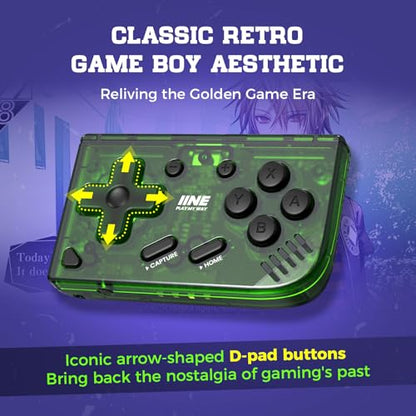 IINE Mini Retro Wireless Controller, Micro Remote Controller for Switch/OLED, PC, Android and IOS, Keychain Pocket-sized Controller with Turbo Function (Green) - color: Green