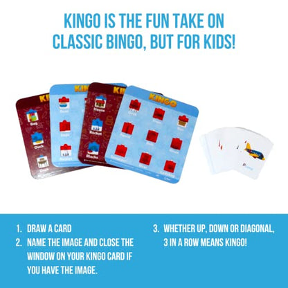 Regal Games Kingo Sight Words Edition Bingo Game - Educational Board Game for Preschool & Kindergarten - Fun Phonics & Vocabulary Builder for Home & Classroom - Kids Bingo Cards & Learning Resources - size: Sight Words Edition