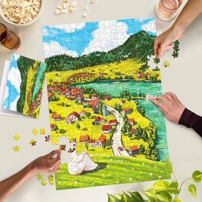 Puzzles for Adults 1000 Pieces, Jigsaw Puzzle for Adults, Fun Challenging Puzzle, Mountain Top Calm Puzzles Game, Interlock Perfectly No Dust, Gifts for Easter Mother’s Day - color: Mountain Top Calm