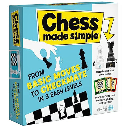 Spin Master Games, Chess Made Simple, Learn to Play Strategy Board Games for Beginners, Chess, 2 Players, for Kids Ages 8 & Up - size: 1