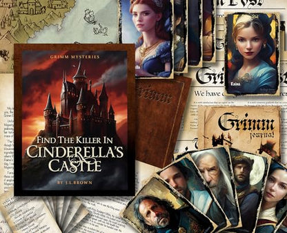 GRIMM MYSTERIES: Find The Killer in Cinderella's Castle | Murder Mystery Game | If You're a Detective at Heart who Loves Solving Murder Mysteries, and Unsolved Cold Cases, This Game is for You.