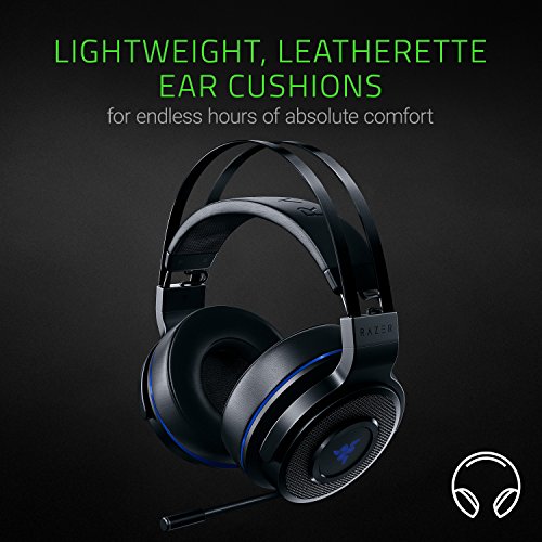 Razer Thresher Stereo Headset for PC,PS4, PS5: Lag-Free Wireless Connection - Retractable Digital Microphone - Custom Sound Control Dials - 16-Hour Battery Life