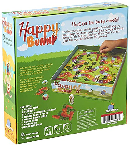 Blue Orange Tabletop Board Game, Cooperative, for Kids and Family Fun, Help The Bunny Find The Carrots, Ages 3+, Happy Bunny Games