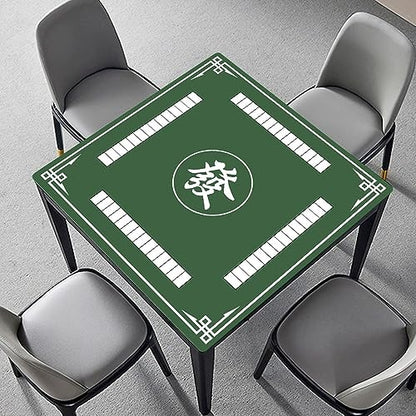 Mahjong Mat, 31.5 in x 31.5 in Mahjong Table Mat for Tile Game, Anti Slip and Noise Reduction Table Cover for Poker Card Board and Dominoes(Green) - color: B-green