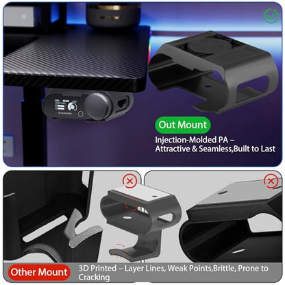 Under Desk Mount Holder for SteelSeries Arctis Nova Pro Wireless Base Station–Arctis Pro Wireless NOVA Magnetic Mount Secretlab MAGNUS Version ,Headphone Hanger Stand for Arctis Nova Pro Wireles - style: Base Station Mount Only