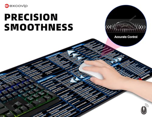 excovip Commands Shortcuts Mouse Pad for Python3.x-Extended Large Cheat Sheet Mousepad PC Office Spreadsheet Keyboard Mouse Mat Non-Slip Stitched Edge 80x30x0.2 cm 0548 - color: for Python3.x