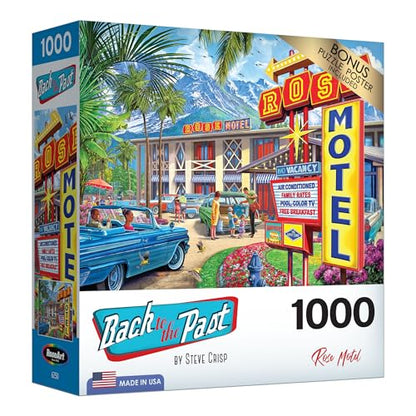 RoseArt - Back to The Past - Rose Motel - 1000 Piece Jigsaw Puzzle for Adults - style: Rose Motel