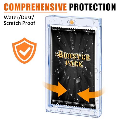 2 Pack Card Booster Pack Display Holder, Magnetic Card Holder for Card Booster Pack, UV Protection