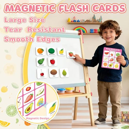 Magnetic Feature Matching Game Set with 4 Sortiing Mats, Memory Game for Kids Ages 2-4, Toddlers Sorting Toys for Kids 3 4 5, Special Education Classroom Supplies