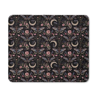 Dark Floral Butterfly Witchy Mouse Pad, Mystical Gothic Moth Mouse Pad for Home Office Computer Gaming Desk Essentials, Butterfly Gifts for Women, 9.5x7.9 Inch - color: 05Child