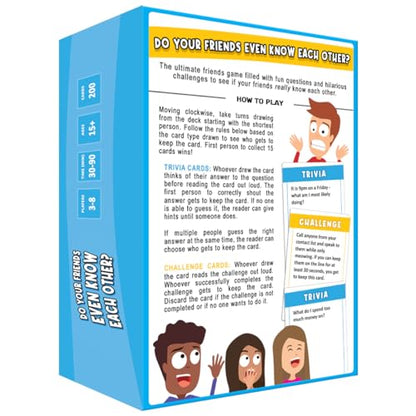 Do Your Friends Even Know Each Other? Fun Party Game for Adults and Teens | See How Well You Know Your Friends in this Who Knows You Best Friends Edition Game for Game Night, the Ultimate Friends Gift