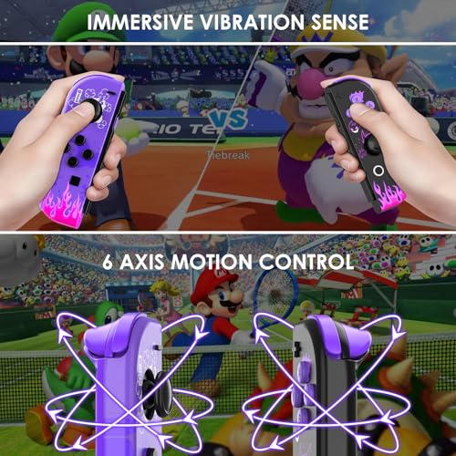AFMVV Replacement for Switch Controller, Left Right Wireless Controller Compatible with Nintendo Switch/OLED/Lite,with 6-Axis Gyro, Vibration, Motion Control, Wake-up, Screenshot