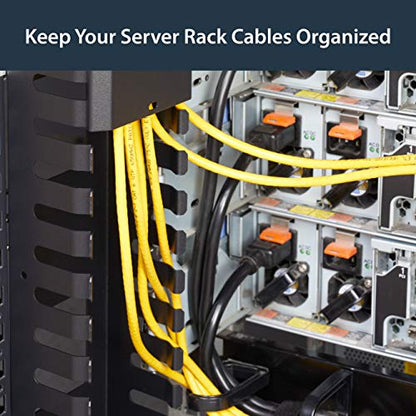 StarTech.com 3ft (1m) Vertical Cable Management Duct with Cover - 0U Open Slot Finger Duct Wire Raceway for 19 Inch Server Rack - Slotted Cord Channel (CMVER20UF) - style: Finger Duct
