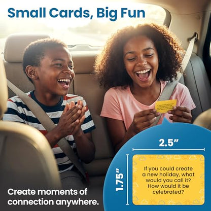 400 Conversation Cards for Kids – Engage Kids, Laugh, and Grow Closer During Family Dinner, Game Night, and Road Trips – Have Fun Building Social-Emotional Skills - Super Portable 2.5" x 1.75" Cards