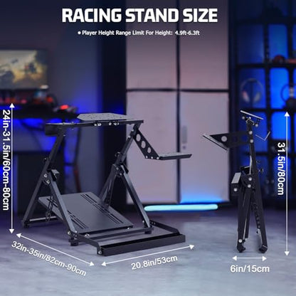 Marada Upgrade Racing Wheel Stand X Frame Foldable Simulator cockpit | Fit for PXN, for Logitech G27 G920 G923, for Thrustmaster T300RS T128X without Steering Wheel Pedal Handbrake