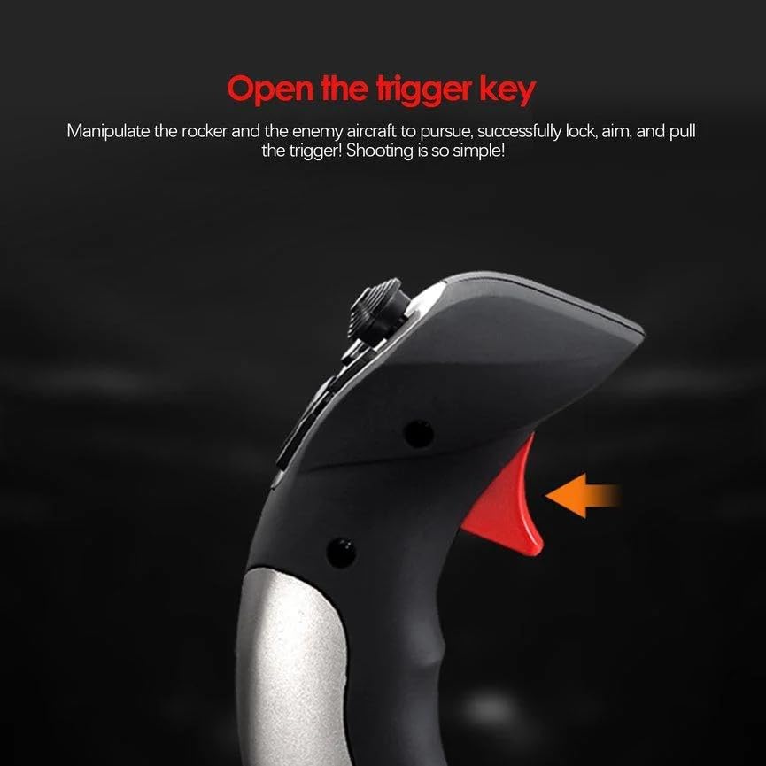 AIBOWEY Joystick Flight Simulator Gamepad Controller Pc Flight Simulator Cockpit Stick for PC/Desktop