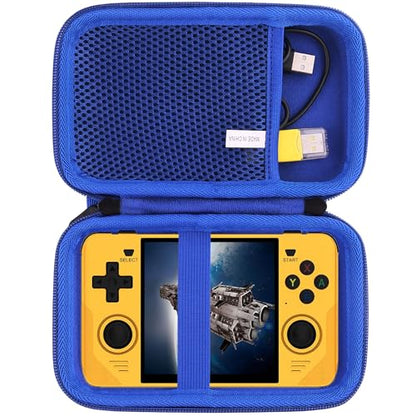 JINMEI Hard EVA Carrying Case Compatible with R36MAX/RG40XX V /RG CubeXX/ RG Cube/ Powkiddy RGB30 4-Inch Handheld Game Console Case (blue) - color: blue