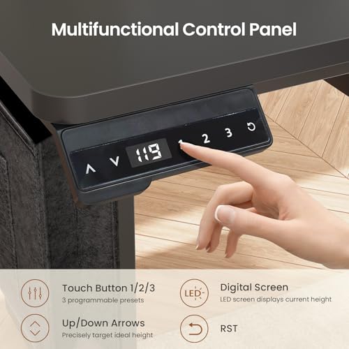 SEDETA L Shaped Standing Desk with File Cabinet, 3 Drawers, Power Outlet | 63 x 53'' Electric Height Adjustable Gaming Computer Desk with Led Lights for Home Office, Gaming Room, Black - color: Black, size: 63 x 53'' L Shaped Standing Desk