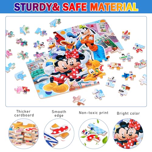Puzzles for Kids Ages 4-8,Kids Puzzls in a Metal Box,Mouse Small Puzles,Kid Boys Girls Learning Educational Puzzle Packed in Tin Box,100 Pieces - color: Mouse