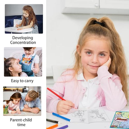 Kalysky 24 Mini Activity Books for Kids 4-12,Mazes,Dot to Dot & Word Games,Party Favors - color: 24 Activity Books