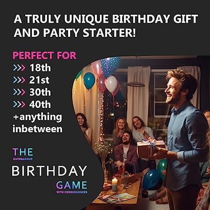 The Outrageous Birthday Card Game | Adult Games for Birthdays | Party Games | Birthday Gifts for Women & Men, Party Gift Ideas for Him or Her, Boyfriend and Girlfriend | Fun Card Games for Adults - style: The Birthday Game