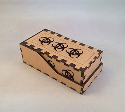 Zombie Mini Dice Tower v1 Amber Acrylic Window Laser Cut MDF Unique Fast Shipping