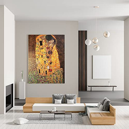 MaxRenard Game Jigsaw Puzzle 1000 Pieces Fine Art The Kiss Klimt Fine Artwork Challenge Family Game Fit Together Perfectly - color: A005