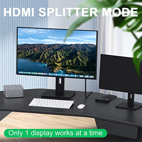 HDMI Switch 8k@60hz Splitter, AVIDGRAM Bidirectional HDMI Switcher 2 in 1 Out, Splitter 1 in 2 Out, Support 4K@120hz, Compatible with PS5, XSX, UHD TV, Monitor, Projector (1 Display at a time) - size: 8K 60Hz Bi-Directional HDMI Switch/Splitter