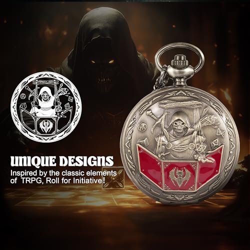 D&D Dice Set,7PCS Metal Dice for Dungeons and Dragons,Mini Dice Set with Pocket Watch Case,Role Playing Board Games Accessories (DM, Bronze) - color: Bronze, style: DM