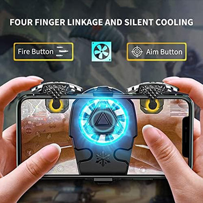 14 in 1 PUBG Mobile Phone Triggers with Cooling Fan, Cell Phone Gaming Controller with Cooler for PUBG/Call of Duty/Rules of Survival/Free Fire - color: G05