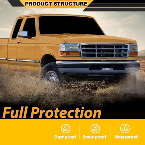 CNNELL Hood Insulation Pad Compatible with Ford F150 1992-1996/Compatible with Ford F250 F350 1992-1997 Truck Under w/ Clips Black - style: 1992-1996 Ford F150