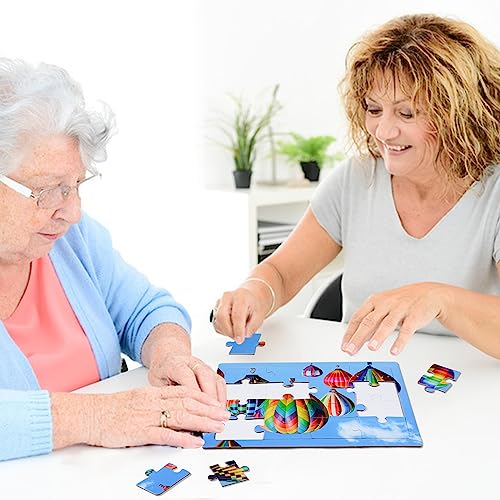 4 Pack 16 Large Piece Puzzles Dementia Alzheimer's Products and Activities - Memory Game for Patients in Nursing Home - Easy Puzzle for Adults for Seniors or Elderly Alzheimer's Patients (4pcs)