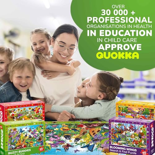 Puzzles for Kids Ages 6-8 - 4 x 60 Piece Jigsaw Kids Puzzles Ages 4-6 | Search & Find Kids Puzzles Ages 5-8 - Animals and Bugs - Educational Learning Gift for Toddlers 3 Year Olds - color: Birds & Bugs