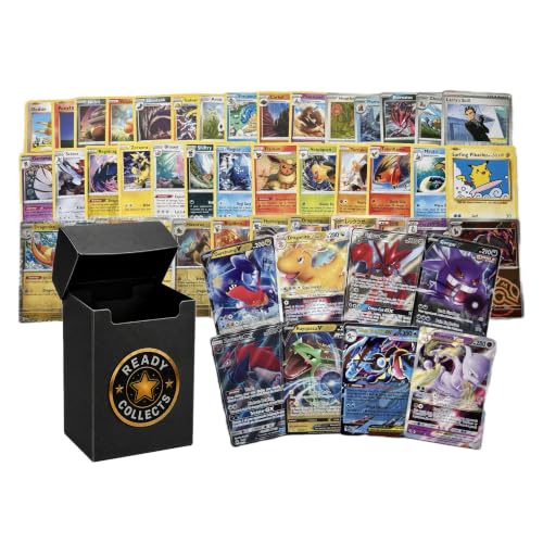 Ready Trainer Pack | 100+ Pokémon Trading Card Bundle, Includes Legendary Ultra Rare Cards, Holo Foils & Premium Ready Collects Deck Box
