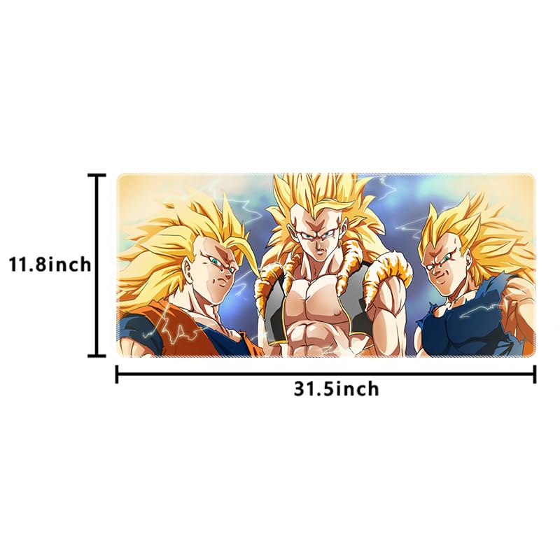 Dragon Ball Pattern Extended Gaming Mouse Pad, 31.5 x 11.8 Inches Non-Slip Keyboard Mat with Stitched Edge for Gaming & Office (Dragon Ball) - color: Dragon Ball