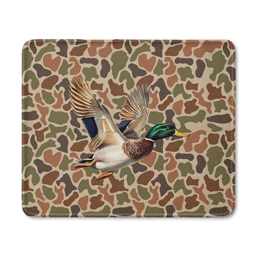 Mallard Duck Camo Mouse Pad, Duck Hunting Hunter Gifts, Camo Wildlife Waterfowl Animal Mouse Pad for Home Office Computer Gaming Desk Essentials, 9.5x7.9 Inch - color: 11Child