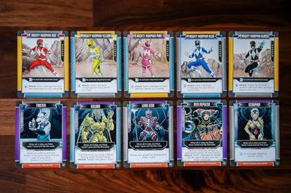 Renegade Game Studios Power Rangers Deck-Building Game 2-4 Players, Ages 13+ Core Set | Strategic tabletop card game for ages 13+. Includes 70 main deck cards, oversized characters, Zords, and a rulebook