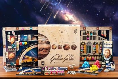 Capstone Games Galileo Galilei Strategy Board Game for Adults & Family,1-4P | Euro-Style Astronomy Strategy Board Game, Educational Space Exploration Game, Historical Scientific Game for Ages 14 - style: Galileo Galilei
