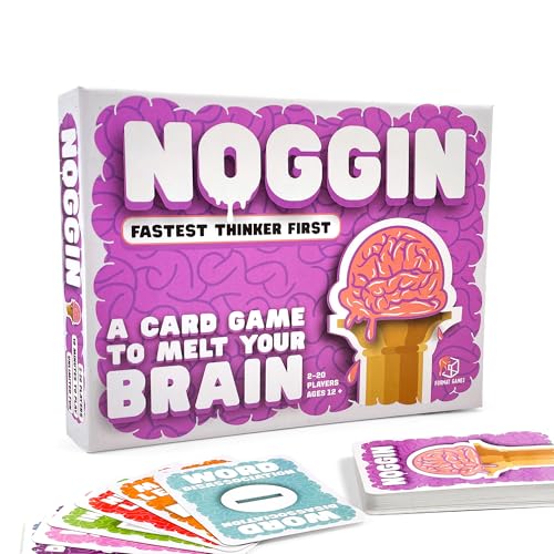 Noggin Party Game - Hilarious Fast-Thinking Word Game, Challenging and Addictive Strategy Card Game for Kids & Adults, Ages 10+, 3+ Players, 10 Minute Playtime, Made by Format Games